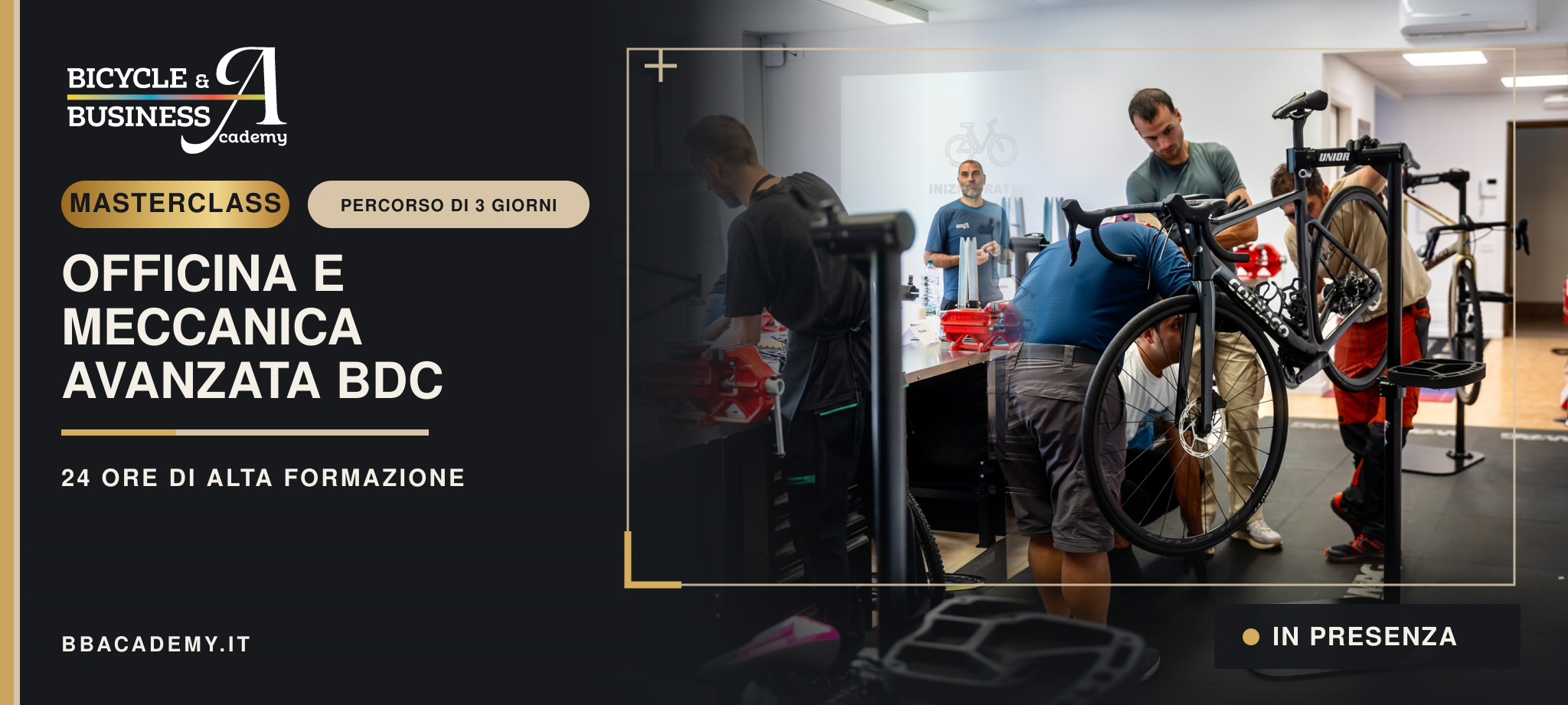 Masterclass Officina e Meccanica Avanzata BDC, percorso BB Academy di 3 giorni e 24 ore.